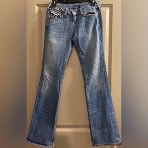 True Religion Becky Bootcut Flare jeans size 26 Medium Wash Made in USA 90s Y2K